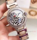 Cartier Ballon Bleu Ice Out Watches - Two Tone Leopard Dial